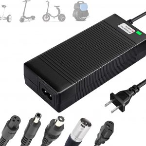 EVAPLUS 5 in 1 Plugs 54.6V Fast Charger, Universal for 48V 13S Lithium Batteries, Pinkind 48V Li-ion Battery Charger Replacement for Razor, Jetson, Voyage, Gotrax, Ninebot,Segway, Hiboy