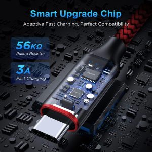 etguuds USB C Cable 2ft, 5-Pack USB to USB C Charger Cable, Fast Charging Cord Type C for iPhone 17 16 15 Pro Max Plus 17 Air 16e, Samsung Galaxy S25 S24 S23 S22 S21 S20 A17 A16 A15 A26 A36 A56 A55
