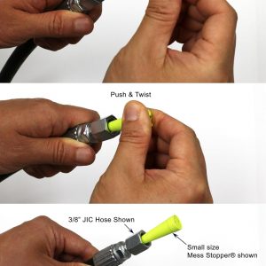 Universal Rubber Plugs and Caps for Hydraulic Oil Hoses and Fittings to Prevent Leaks, 2 Medium, 4 Small Size