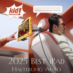 LISEN for iPad Holder Car Mount Road Trip Essentials Activities for Kids, Car Accessories for Women Interior, 3 in 1 Tablet Holder Backseat Camping Car Organizer Back Seat Headrest iPad Mount