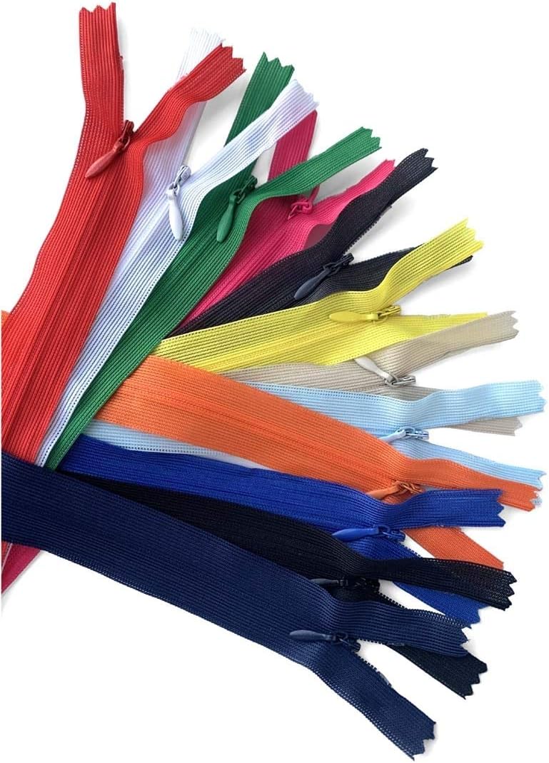 Yzsfirm 10 Pcs 24 Inch Real Silk Invisible Sewing Zipper Bulk,Beige Coil Closed Zippers for Tailor Sewing Crafts - Image 3