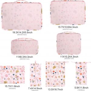 MissBoy Packing Cubes for Kids, 8 Pcs Set of Packing Cubes for Carry on Suitcase Organizer Bags, Kids Packing Cube, Waterproof Travel Essentials for Girls and Boys