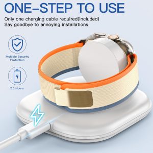 for Apple Watch Magnetic Charging Dock – Fast Magnetic Charger Stand, Compatible with Apple Watch Series 2/3/4/5/6/7/8/9/10/Ultra 1 2, Supports Nightstand Mode, Portable Design for Travel