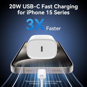 Phone 17 16 15 Charger Fast Charging Type C Chargers USB C Fast Charger Block & Phones 17 Charger Cord 6.6FT Long USB C Charging Cable for i.Phone 17/17 Pro/17 Pro Max/Air/Phone 16 15 Pro Max,White