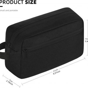 Travel Toiletry bag Toiletry bag for women men Hanging Cosmetic bag Travel accessories for Women Men (Black)