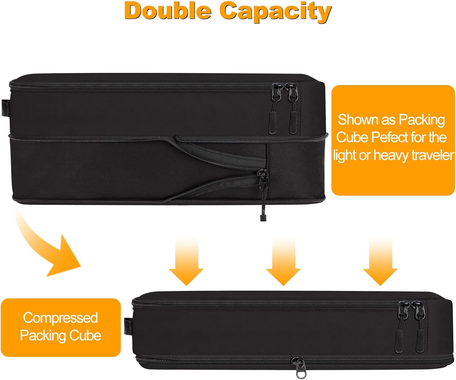 Velaybor 8 Set Compression Packing Cubes for Travel, Waterproof Luggage Organizers, Suitcase Organizer Set for Carry-On & Checked Baggage, Travel Accessories for Men & Women - Image 4