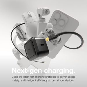 NOCO XGrid X30: 30W USB-C Charger – Single Port GaN Power Adapter with PD 3.0, QC 4.0+, and PPS – Fast Charging with Smart Power Distribution – Foldable Wall Plug, UL Listed