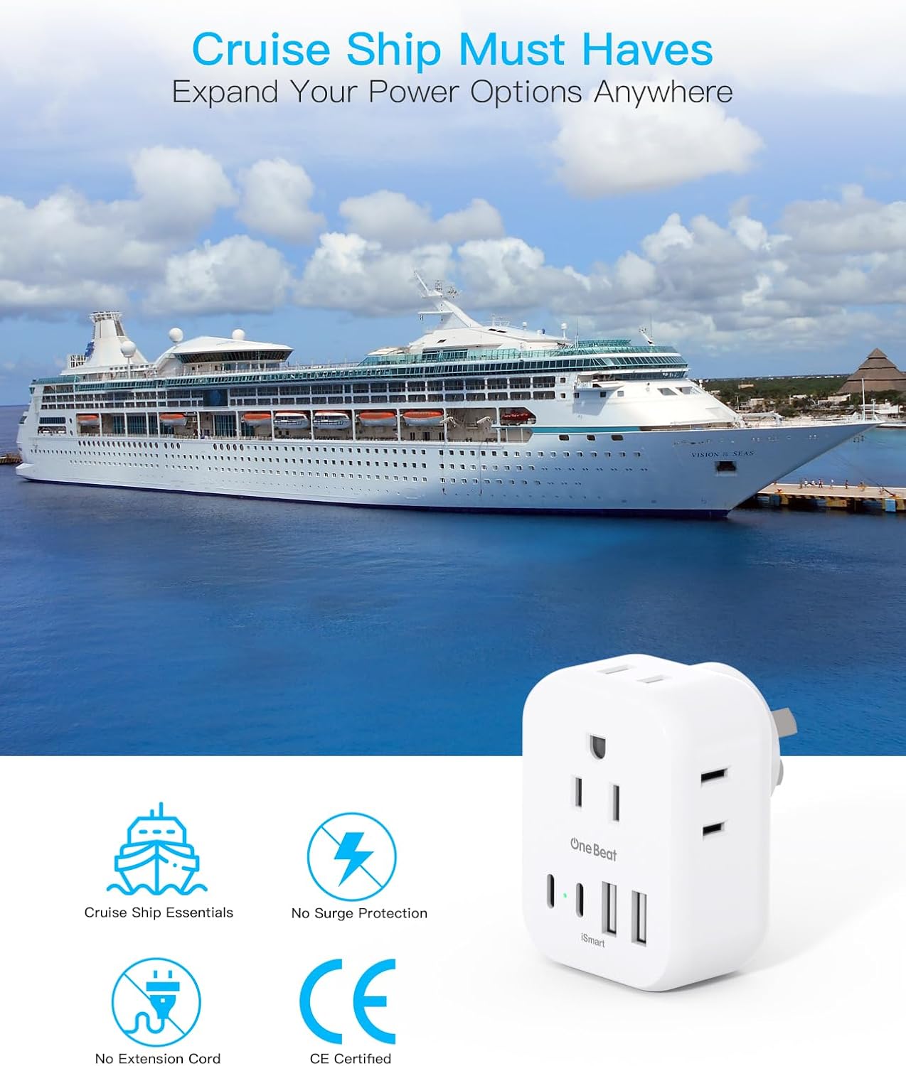 2 Pack PD 20W US to Australia Power Plug Adapter, New Zealand Power Adapter with 4 Outlets 4 USB Ports(2 USB C), Type I Plug Adapter for USA to Australian AU China Argentina Fiji Travel Essentials - Image 8