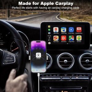 Car Apple Carplay Cable, 3FT Car Charger Cord, USB A to Lightning Cable Compatible for iPhone 14 13 12 11 Pro Max XR XS X 8 7 6 Plus SE iPad Charging Cord