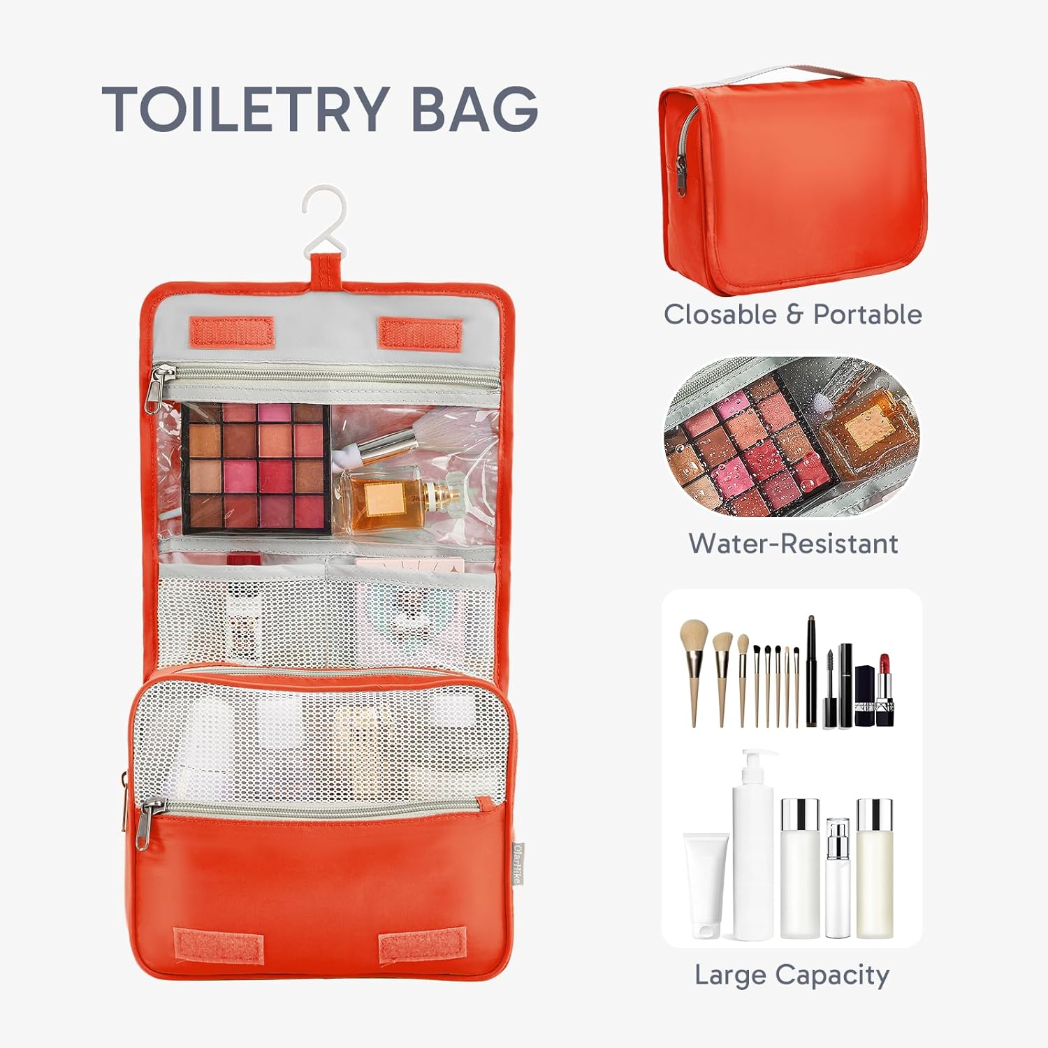 ALL INCLUDED 10 Set Sturdy Packing Cubes for Suitcases,OlarHike Travel Essentials,UPGRADED Anti-Tear Stitching, NEW Improved Luggage Packing Organizers for Travel Accessories (Orange) - Image 3