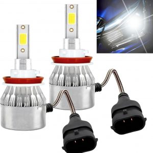 2 PCS 9005/HB3 Car LED Light, 3800LM 6000K Waterproof Car C6 Fog Light High and Low Beam Bulb Replacement,Universal Plug & Play Bulb Lighting Car Accessories (White)