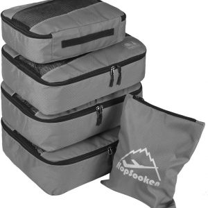 5 Set Packing Cubes for Travel Large Suitcase Luggage Organizer Bags Travel Accessories Vacation 4 Cubes 1 Laundry Pouch Bag