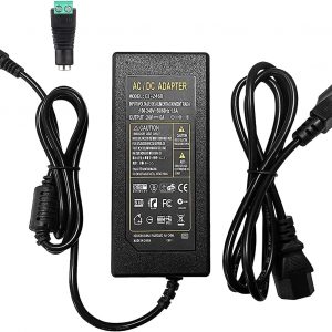 24V 6A 144W AC Power Supply Adapter, 100-240V AC to DC, 5.5mm x 2.1mm DC Plug, for LED Strip Lights, CCTV Cameras, Other 24V Devices