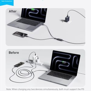 Anker Cable,6FT 2-in-1 USB C to USB C Cable 140W Max,Fast Charging for iPhone 17/17 Pro Max/16 Series,MacBook Air/Pro,and More(Braided,Black)