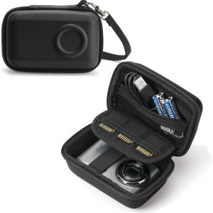 Digital Camera Case for KODAK PIXPRO FZ45 FZ55 & CAMKORY 1080P – Compact Travel Bag with 3 SD Card Slots, Small Lightweight Pouch, Cute Gifts for Adults Kids