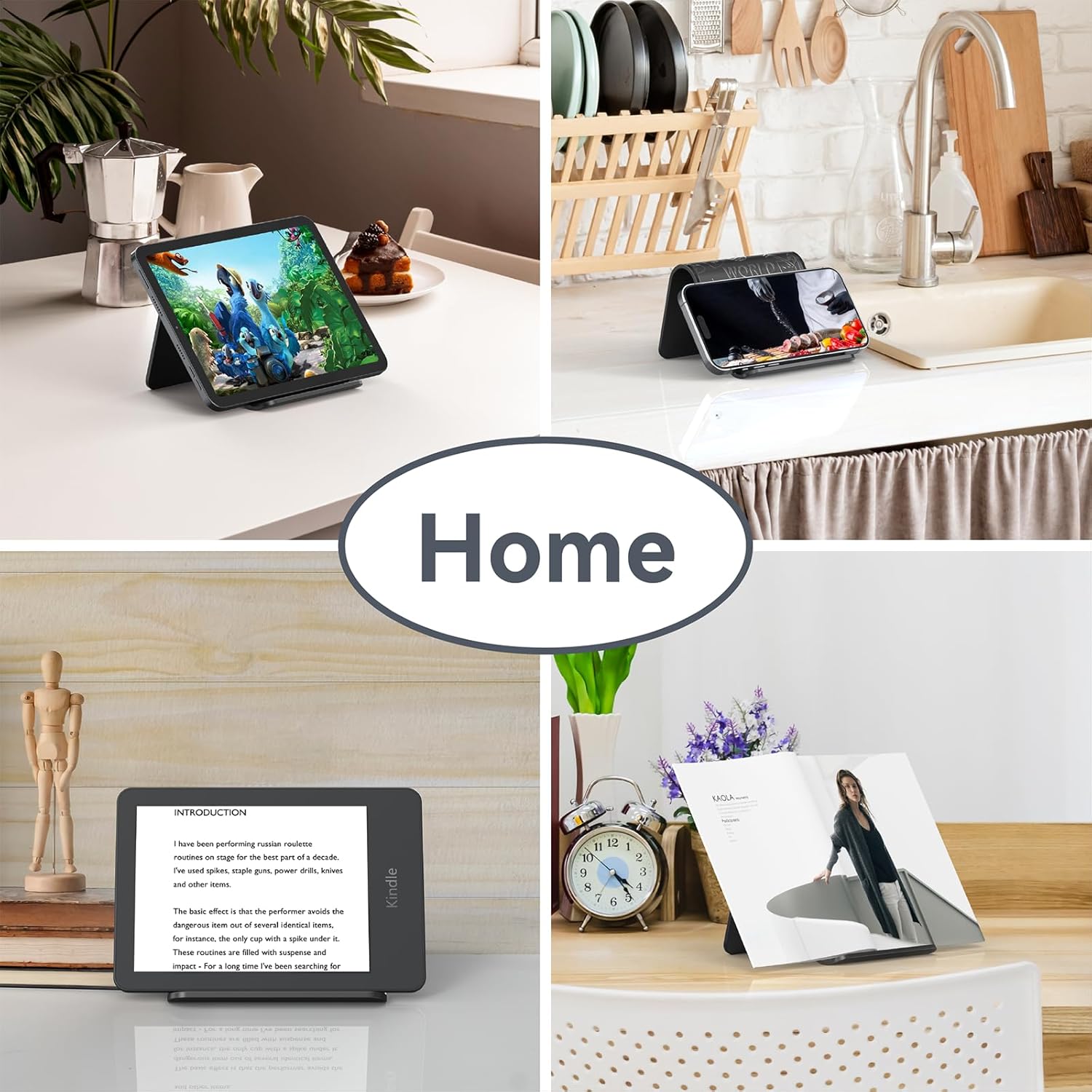 Huogantom Airplane Phone Holder Mount, Travel Essentials Flexible Phone Holder, Airplane Tablet Holder for Flying, Desk, Compatible with iPhone, Smartphone, Tablet (Black Silk Screen) - Image 6