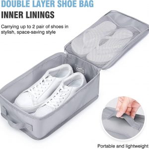 Mossio 6 Set Packing Cubes with Shoe Bag – Lightweight Travel Luggage Suitcase Organizers