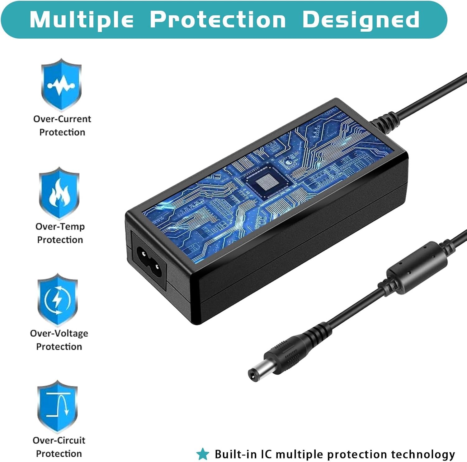 Security Camera Power Supply, CCTV Camera Power Adapter, MAREISA 12V 5A Power Supply for Lorex,Samsung,Q-See,Night Owl,Swann,Annke Cameras and CCTV DVR Surveillance System, with 8-Way Splitter Cable - Image 6