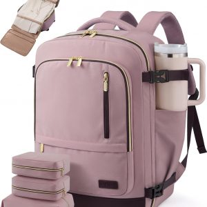 LOVEVOOK 40L Travel Backpack for Women Men with Garment Bag, Airline Approved Carry on Luggage Travel Essentials with 3 Packing Cubes, TSA Overnight Bags Weekender Essentials Backpacks fits 17″ Laptop