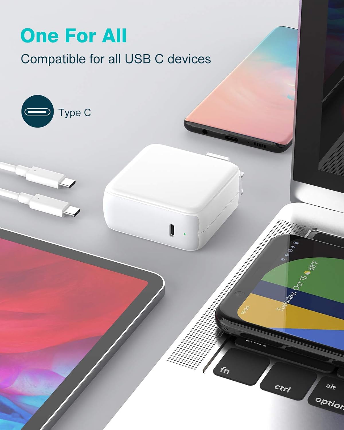 Charger for MacBook Air MacBook Pro 13 14 15 16 inch 2025 2024 2023 2022 2021 2020, M1 M2 M3 M4 Laptop 70W USB C Power Adapter, iPad, LED, 6.6FT USB-C Cable, Charging as Fast as Original Quality - Image 5