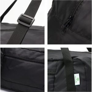 HOLYLUCK Foldable Travel Duffel Bag For Women & Men Luggage Great for Gym (black) One_Size