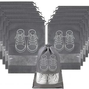 Shoe Bags for Travel, 10 Pcs Travel Shoe Bag Travel Bags Covers for Traveling Packing, Travel Shoe Bags for Storage for Packing in Suitcase (Large, Medium)