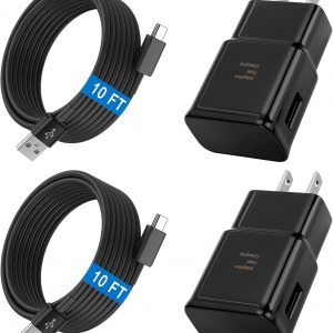 Android Type C Phone Charger with 10 FT C Charger Cable Fast Charging for Samsung Galaxy S10/S10e/S10+/S9/S9+/S8/S8+/S23/S22/S21 Ultra/S20/Note 20/Note 10/Note 9/S25/s25+/S24/S24+/S24 Ultra