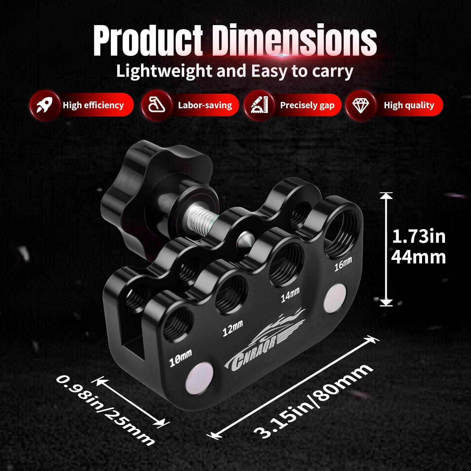 Universal Spark Plug Gap Tool for Most 10mm 12mm 14mm 16mm Spark Plugs with 1 Set Feeler Gauge Black - Image 2