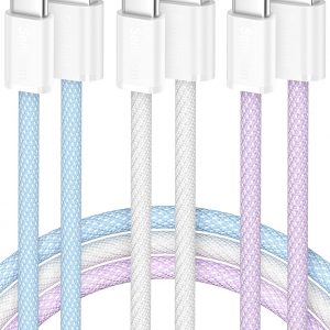 Senetem USB C Cable 10FT 3-Pack, USB A to USB Type C Long Charger Cord, 3A Fast Charging Compatible with iPhone 15 16 16e Pro, Samsung S24/S23 S22/Note 20/10, Car Play, Apple iPad Android Accessories