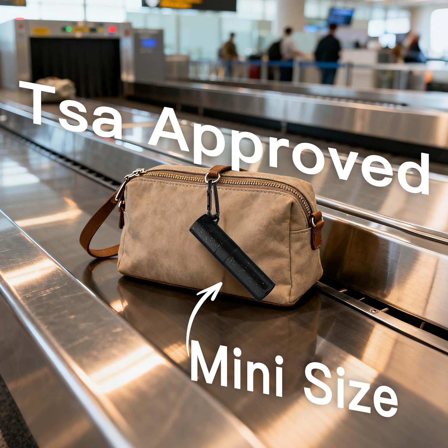 Travel Perfume Bottle Refillable - Keychain Cologne Spray Atomizer Mini - Small Travel Size Sprayer Empty Refill Sample Container - Portable Fragrance Decant Dispenser for Women 8ml Black - Image 6