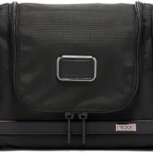 TUMI – Alpha Hanging Travel Kit – Toiletries and Cosmetics Organizer – Travel Essentials Bag with Hooks & Pockets – Black