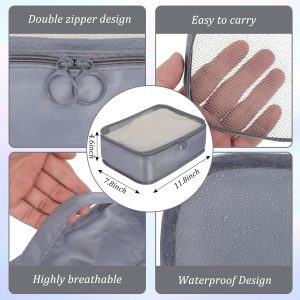 12 Pcs Packing Cubes Luggage Organizers Small Mesh Clothing Underwear Bag Foldable Laundry Bags for Travel Hiking Camping Backpacking