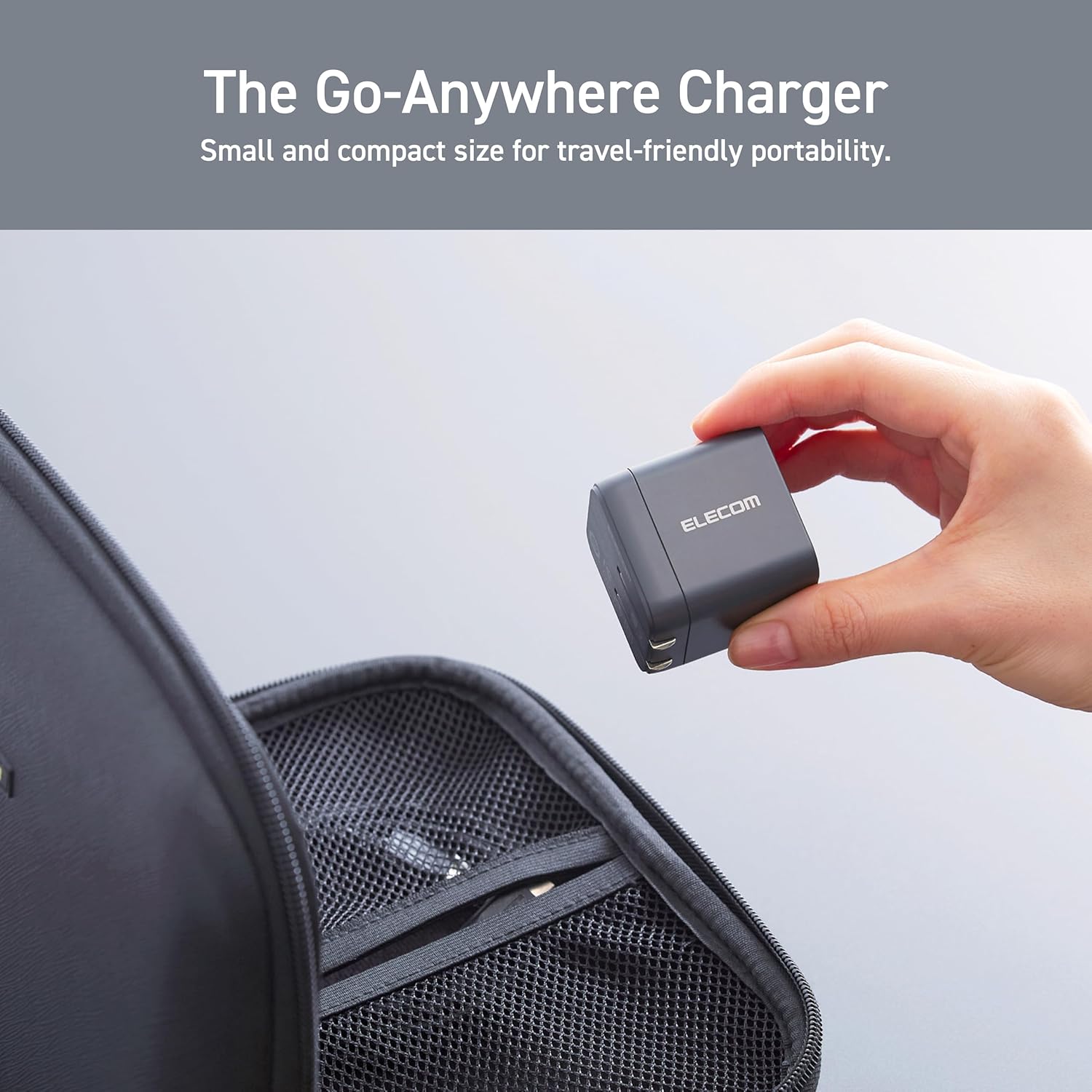 ELECOM 65W USB C Wall Charger Block, GaN II Fast Charging, Laptop Power Adapter for MacBook Air, iPad, iPhone, Tablet, Airpods, Watch, Speakers, Samsung, Single Port Charging Block - Image 4