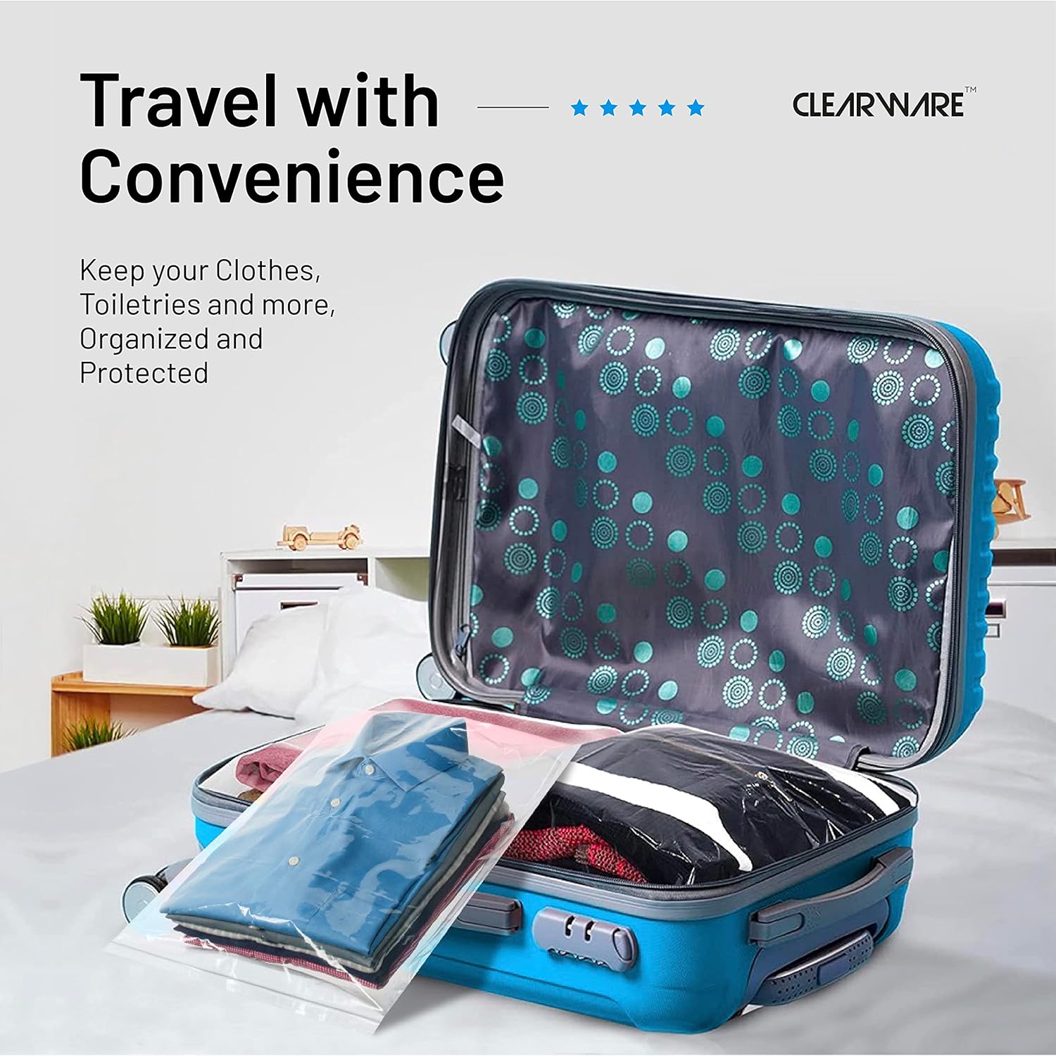 12 Large Storage Bags With Zipper Top - 3 Gallon Size, 16" x 18", Extra Large Plastic for Clothes, Travel, Moving, Large Reusable freezer bags, BPA-Free, 2-mil Thick - Image 5