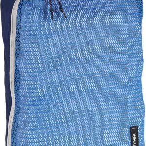 Eagle Creek Pack-It Reveal Medium Packing Cubes for Travel – Durable, Water-Resistant Fabric with Angled Zipper Design and Full Front-Panel Mesh Window, Az Blue/Grey