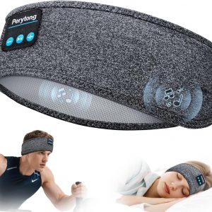 Perytong Sleep Headphones Wireless, Bluetooth Sports Headband Headphones with Ultra-Thin HD Stereo Speakers Perfect for Sleeping,Workout,Jogging,Yoga,Insomnia, Air Travel, Meditation (Grey)