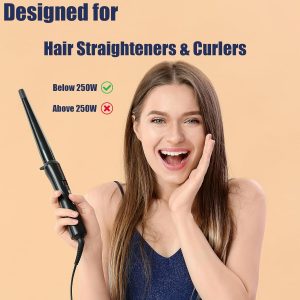 Travel Voltage Converter Step Down, 250W International Power Adapter for Hair Straightener/Curling Iron, Including UK/US/EU/AU/IT/India Universal Plug Adapter (Off-White)