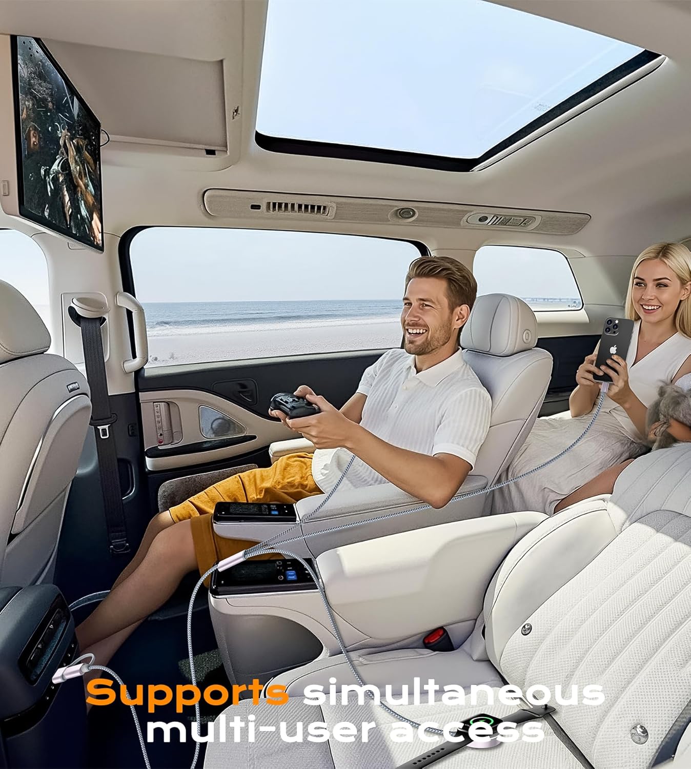 Temdan for Travel Vacation Essentials,3 in 2 USB C Cable for Apple Watch Charger/iPhone 17 Charger/Lightning,Multi Charging Cable Cord,Camping Essentials,Portable Designed for iWatch &iPhone 16-12-6FT - Image 3