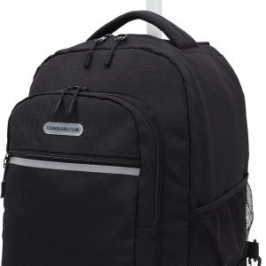 Travelers Club 18″ Rolling Backpack with Shoulder Straps, Black