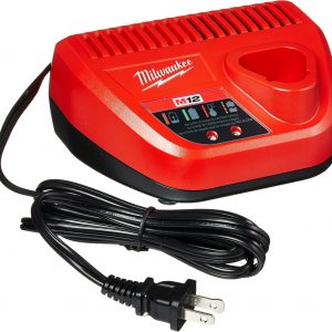 Milwaukee Genuine OEM 48-59-2401 M12 Lithium Ion 12 Volt Battery Charger w/LED Indicating, Red