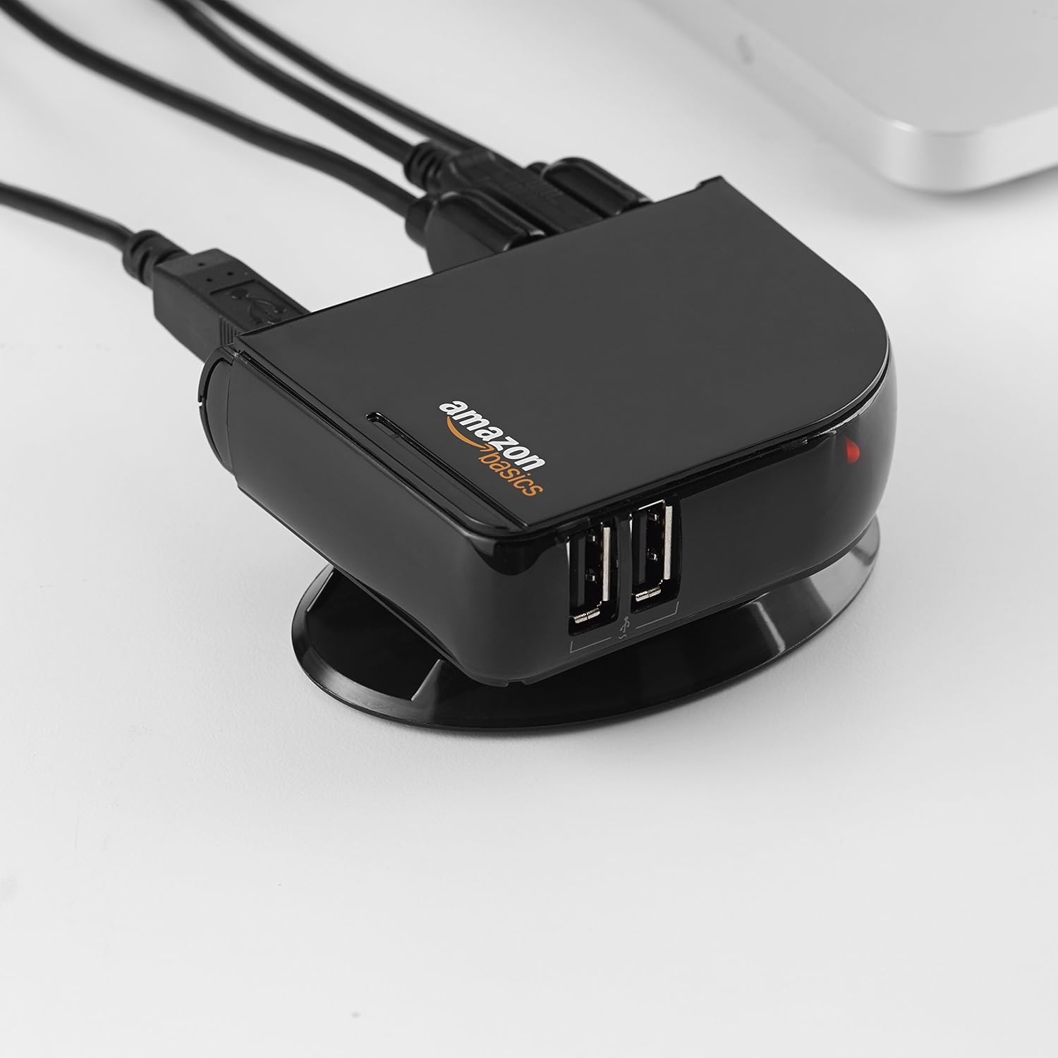 Amazon Basics 7 Port USB 2.0 Hub Tower with 5V/4A Power Adapter, Black - Image 7