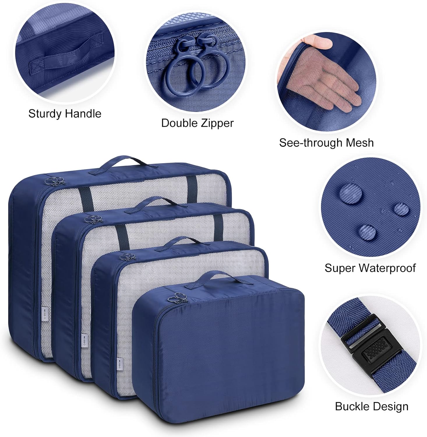 Mossio 9 Set Packing Cubes with Shoe Bag & Electronics Bag - Luggage Organizers Suitcase Travel Accessories - Image 4