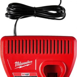 Milwaukee Genuine OEM 48-59-2401 M12 Lithium Ion 12 Volt Battery Charger w/LED Indicating, Red