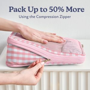 VANDEL Space-Saving Compression Packing Cubes for Kids + Women, Compressible Carry On Suit Case Organizer Luggage Kids Packing Cubes for Baby Bag Organizer Pouches for Luggage, Treavel Suitcase Cube