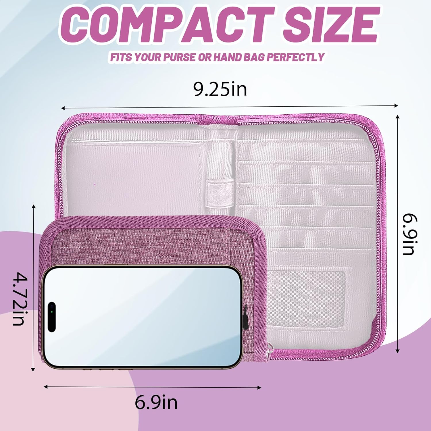 Passport Holder for Travel Essentials, RFID Blocking Protector Passport Wallets, Passport Document Organizer Case for Travel Must Have, Passport Book for Women, Couple, Family Cards, Tickets, ID, Cash - Image 4
