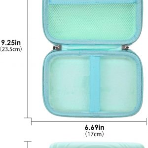 Portable Solar Charger & Power Bank Travel Case – Hard Storage Box Compatible with Anker PowerCore 10K and Durecopow 20000mAh Solar Charger (Blue)