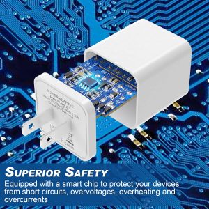 6Pack USB Wall Charger, iGENJUN 2.4A Dual USB Port Cube Power Plug Adapter Fast Phone Charger Block Charging Box Brick for iPhone 17/17 Pro/17 Pro Max/16, Samsung Galaxy, Pixel, LG, Android-Colorful