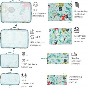 Packing Cubes for Travel, 8 Pieces Luggage Packing Organizers for Suitcase, Kid Packing Cubes, Travel Essentials for Girls and Women