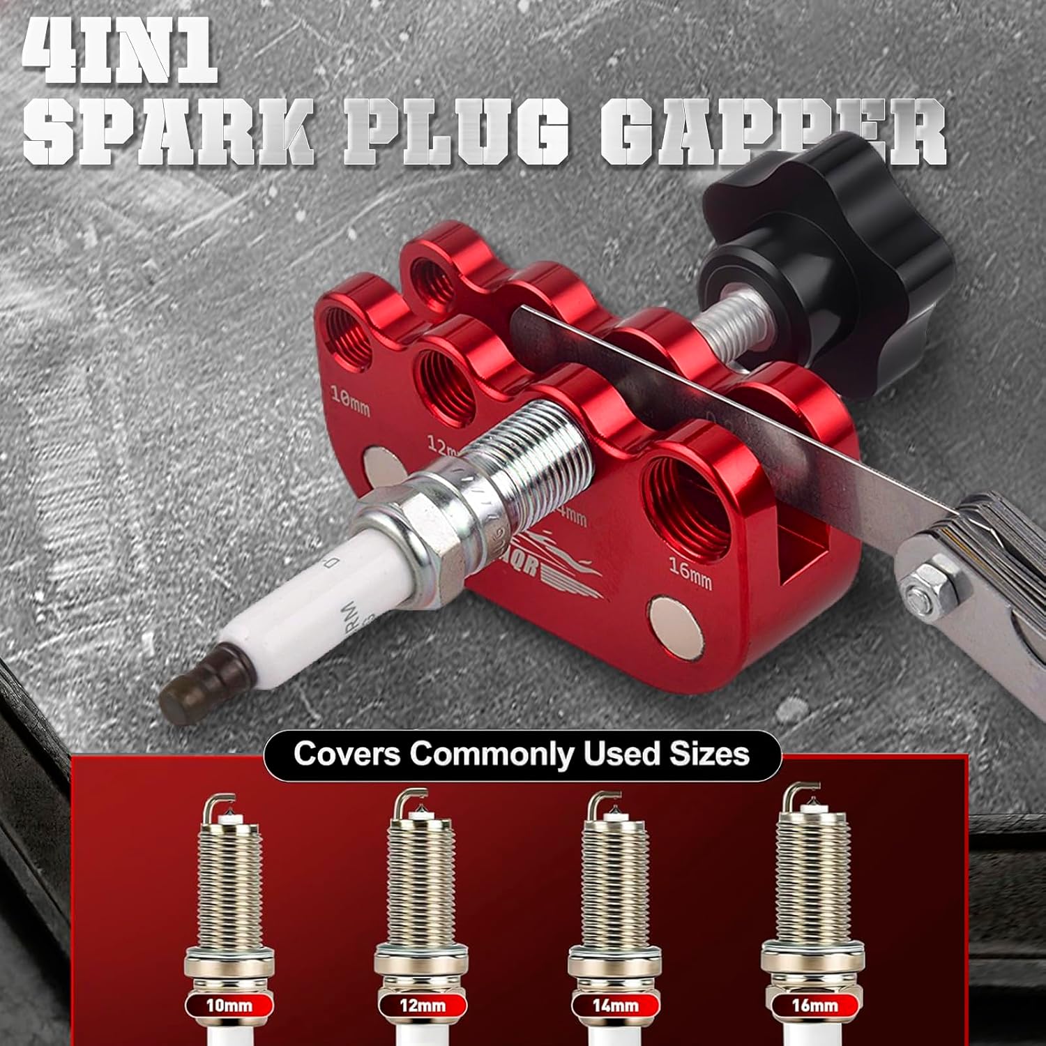 Universal Spark Plug Gap Tool for Most 10mm 12mm 14mm 16mm Spark Plugs with 1 Set Feeler Gauge Blue - Image 5