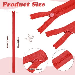 Giegxin 100 Pcs 22 Inch Nylon Invisible Zipper Bulk Conceal Zippers for Sewing Hidden Pillow Zippers for Fabric Craft Dress Pillow Tailor Garments Clothes Artisan Supply(Multi-Color)